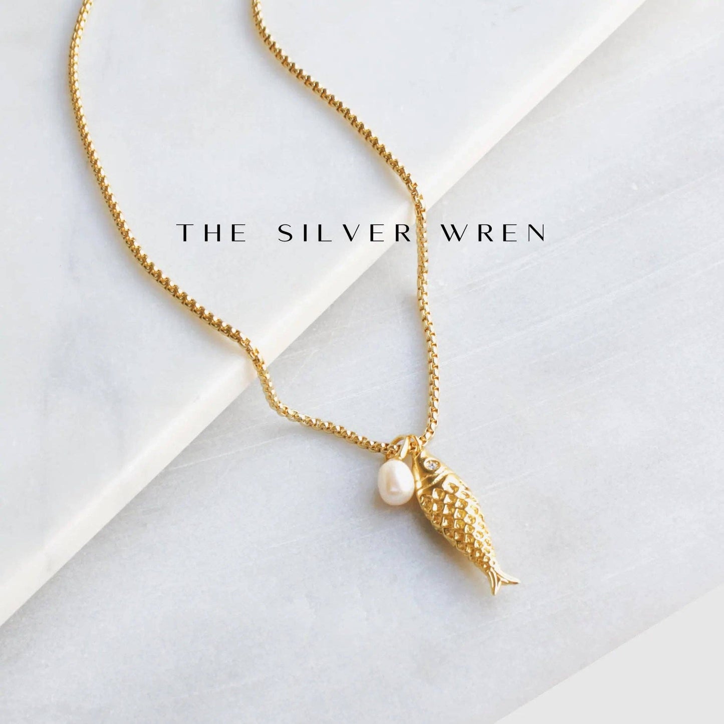Wren Gold Fish Pendant Necklace