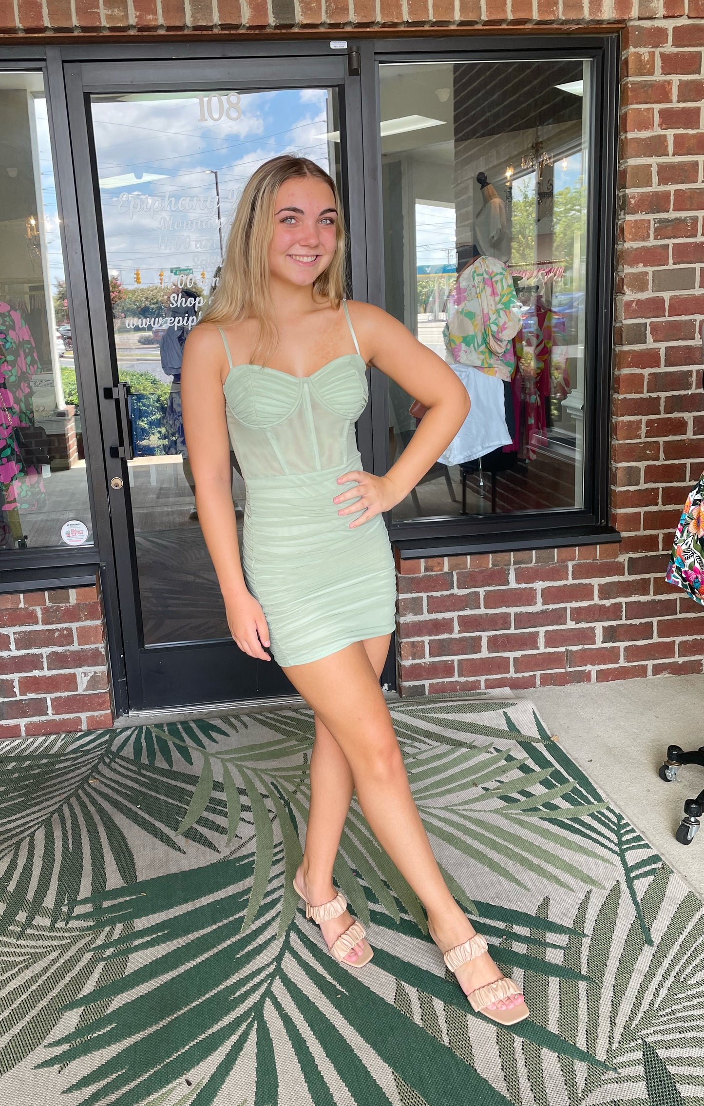 Sleeveless Mesh Bodycon Dress
