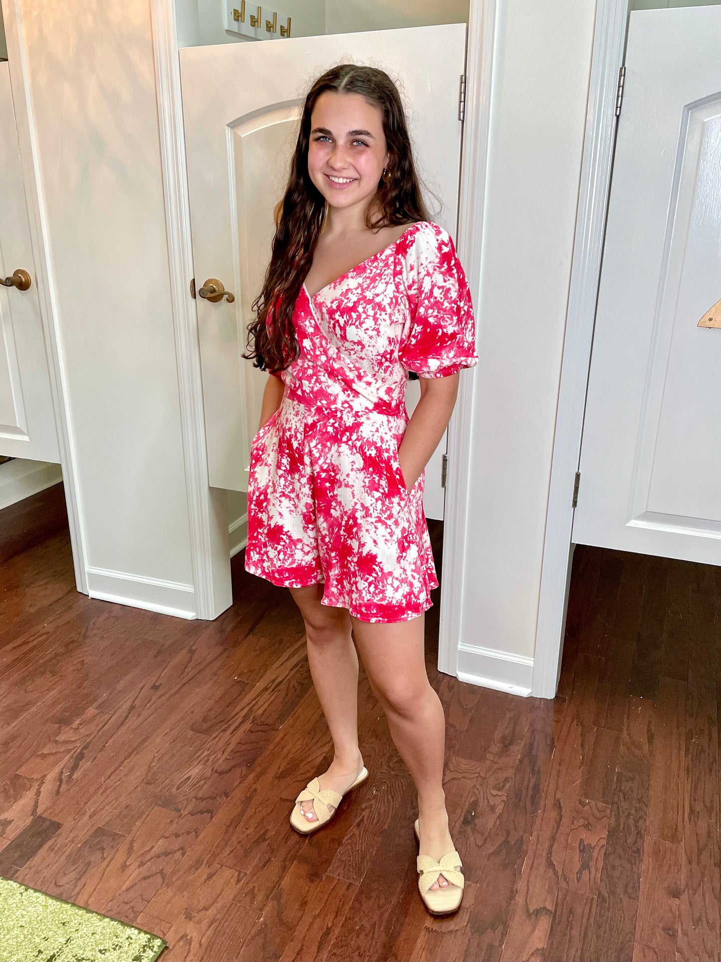 Coral Crush Romper