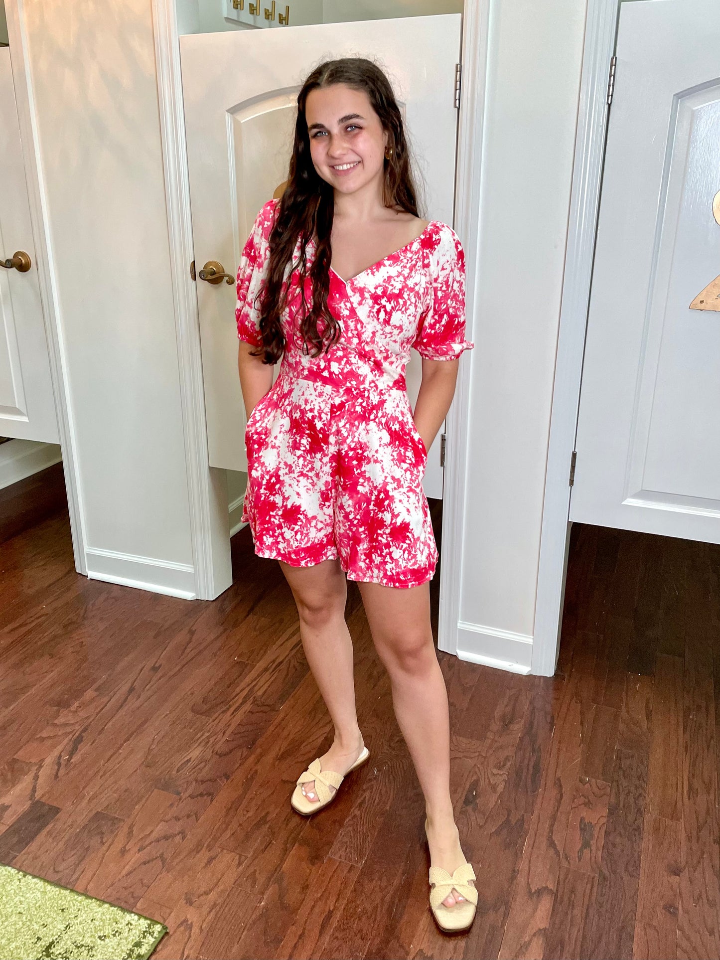 Coral Crush Romper
