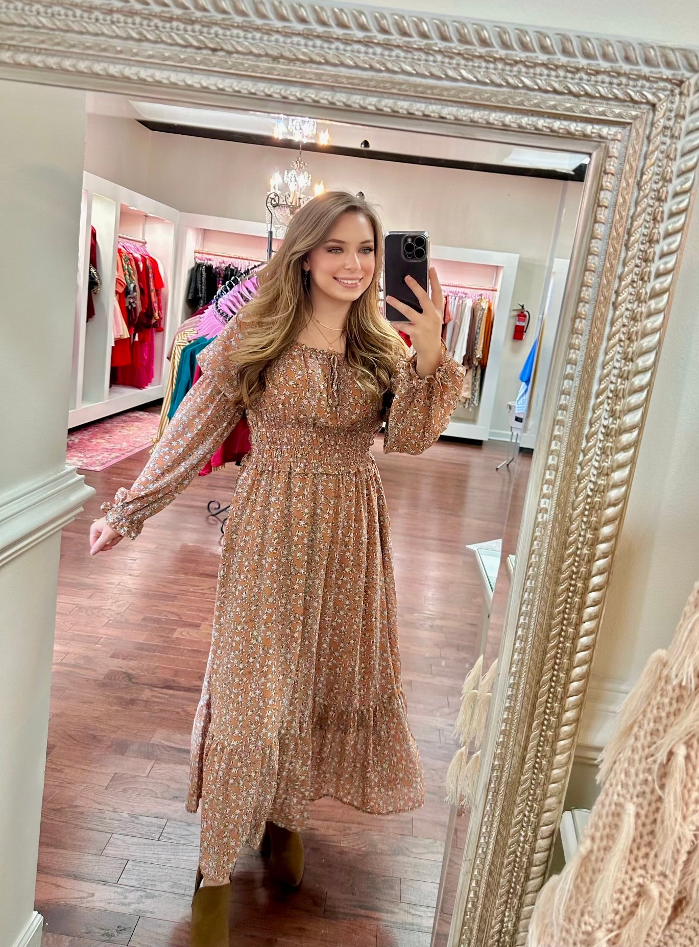 Ditsy Floral Midi Dress