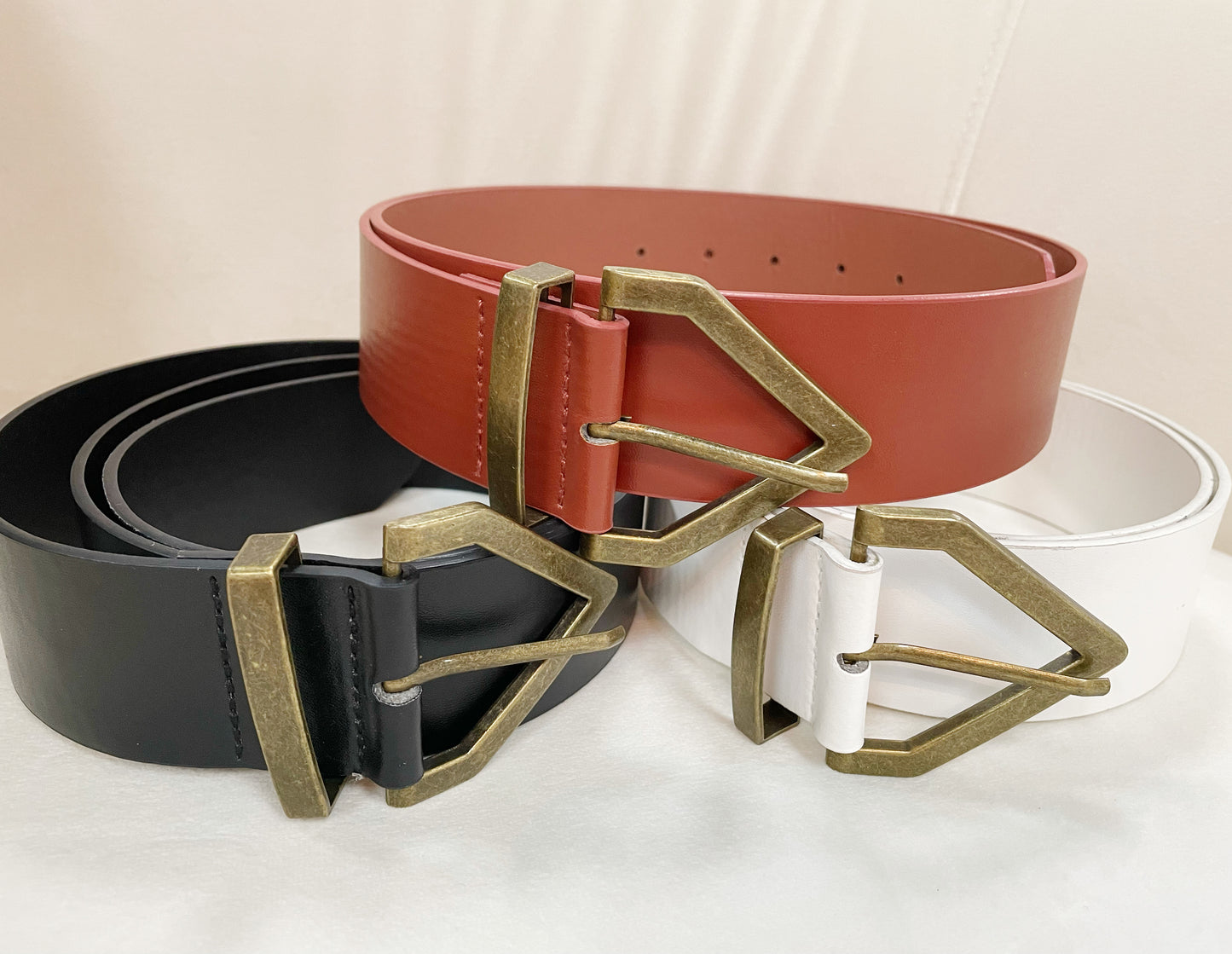 Diamond Pointed Buckle Belts