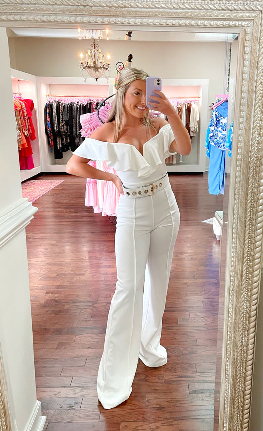 Ruffle Detailed Jumpsuit