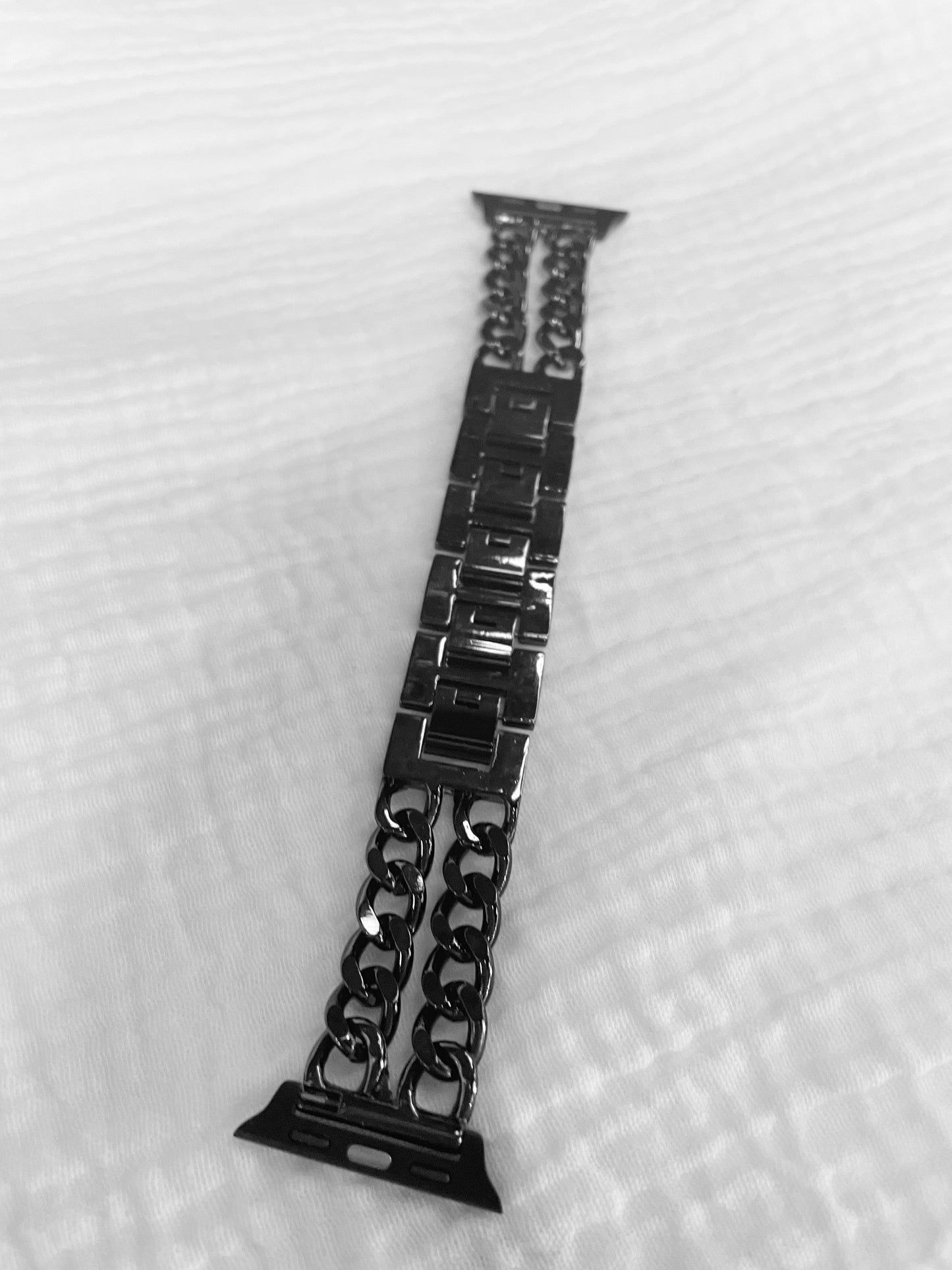 Black chain link apple watch band