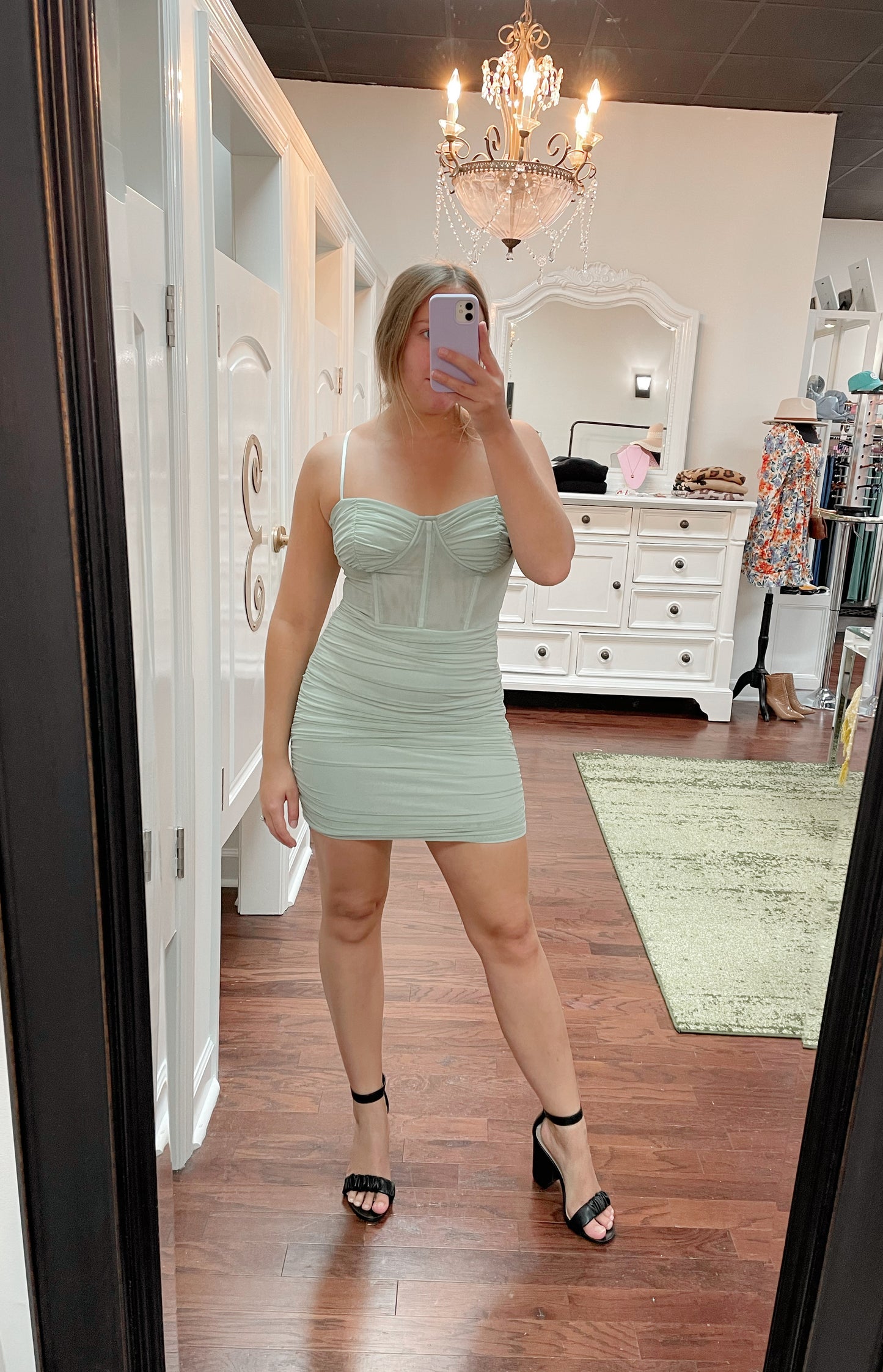 Sleeveless Mesh Bodycon Dress