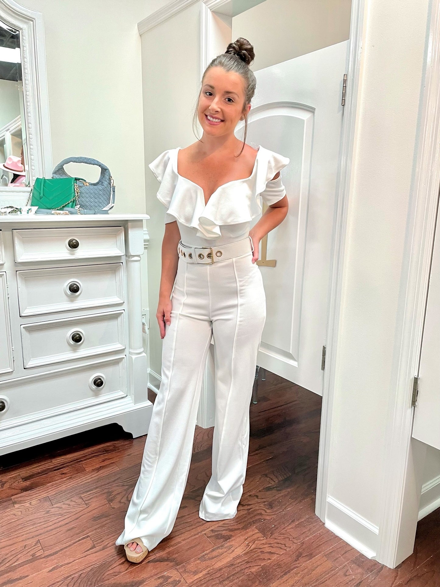 Ruffle Detailed Jumpsuit