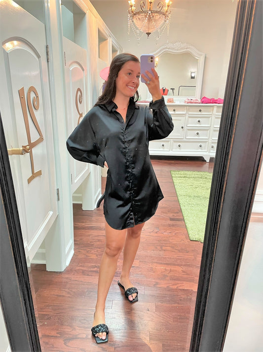 Satin Collar Dress