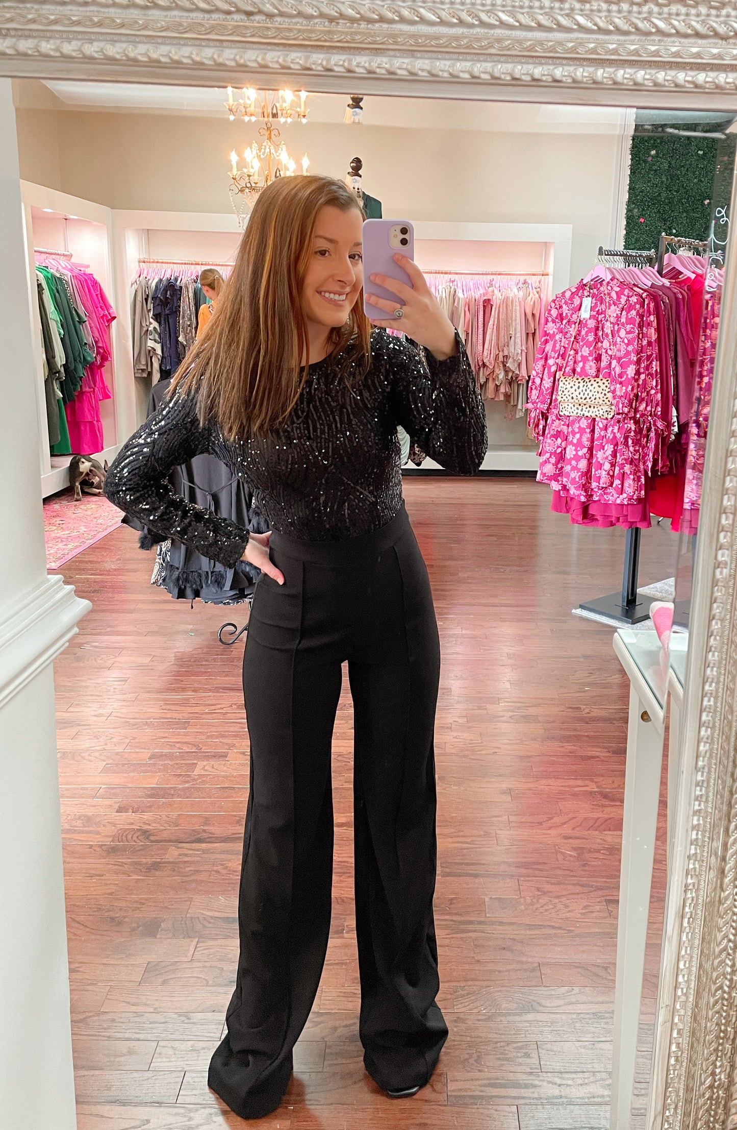 Round Neck Sequined Jumpsuit